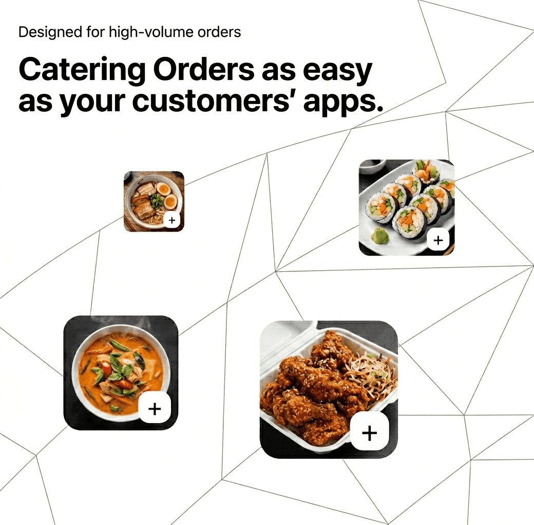 Intuitive catering ordering experience on RAY