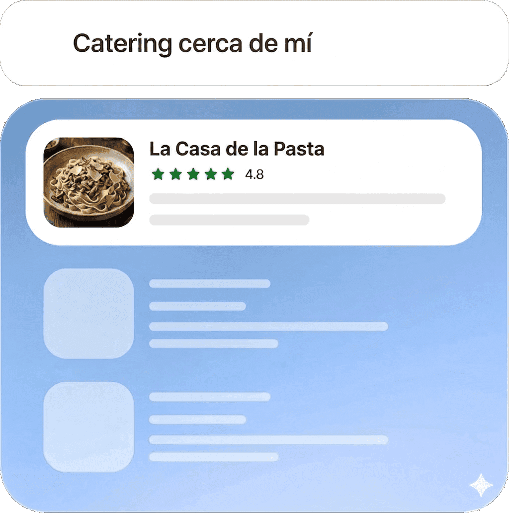 Tu restaurante en Google para catering