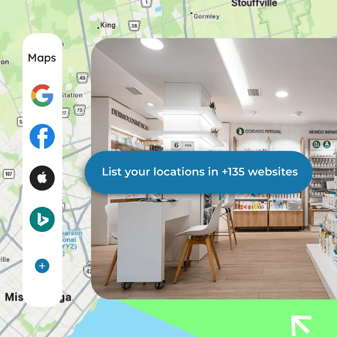 Publish your Location in +135 maps and local directories