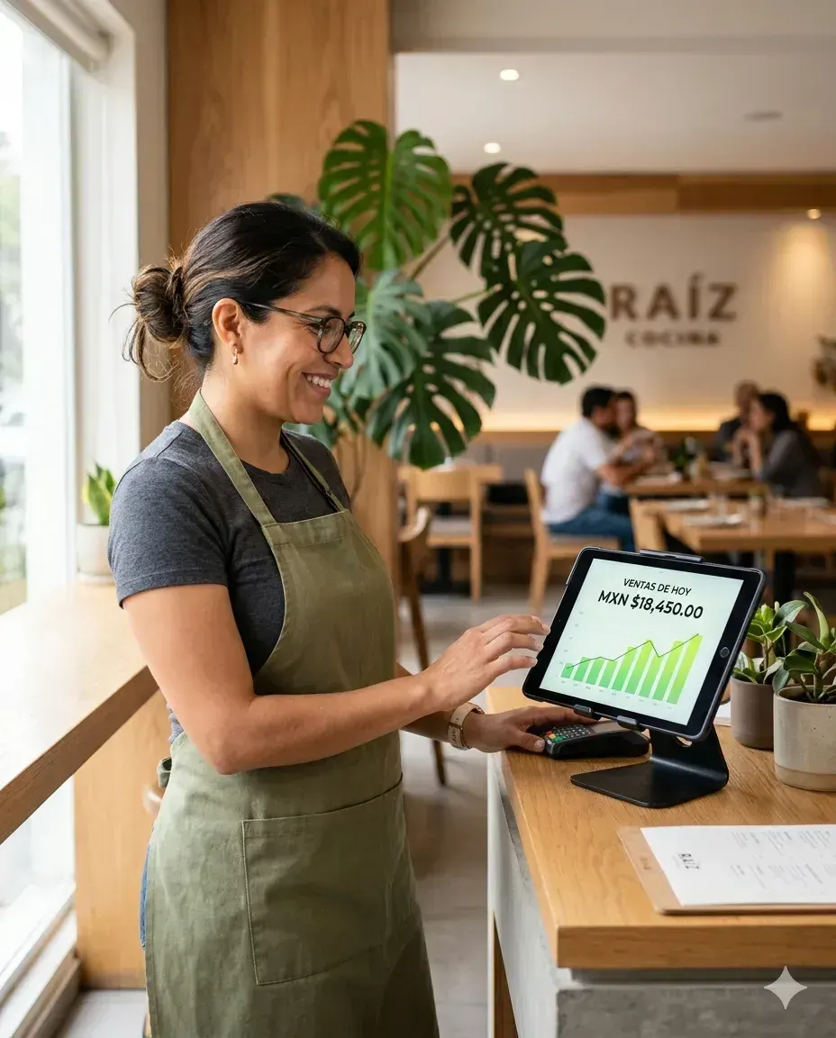 Pantalla del POS de RAY en el mostrador